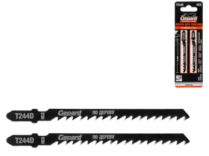 Пилка лобз. по дереву T244D (2 шт.) GEPARD (пропил криволинейный, грубый, быстрый рез)