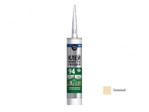 Клей монтажный POINT "Клей вместо гвоздей 94", 280мл (бежевый, универсальный)