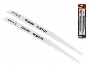 Пилка сабельная по дереву S1617K (2 шт.) GEPARD (300мм, полотно для сабельной пилы, пропил прямой, грубый, быстрый рез)