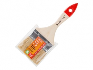 Кисть плоская 3"-75мм STARTUL STANDART+ (покраска стен и фасадов, флейцевая малярная, все типы ЛКМ, удлиненная щетина, утолщенная рукоять)