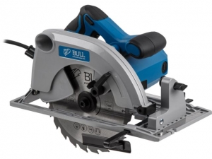 Циркулярная пила BULL KS 1901 в кор. 1500 Вт, 190х30 мм, до 66 мм (Литая алюминиевая платформа, 6000 об/мин)