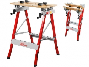 Верстак складной WORTEX WB 6080 P в кор. БАМБУК, 605x640x800 мм, регулировка столешницы (нагрузка до 100 кг, масса 7,2 кг)