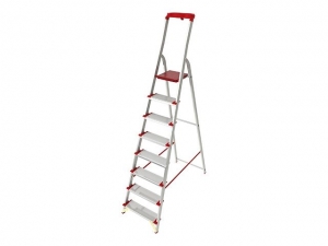 Лестница-стремянка алюм. проф. 173см 8 ступ. 9,4кг NV3118 Новая Высота (с лотком-органайзером, макс. нагрузка 225кг)