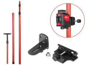 Телескопическая штанга для нивелира WORTEX TP 0104 (Минимальная длина: 1 м, Максимальная длина: 4 м,   Материал:алюминий)