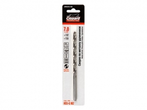 Сверло по металлу ц/х 7.0х102х156 мм удлиненное HSS-G GEPARD
