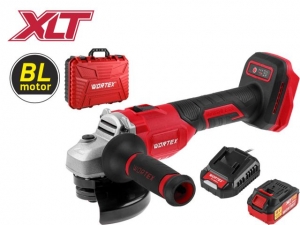 Аккум. углошлифмашина WORTEX LX CAG 1812-1 E в чем. ALL1 XLT SET БЕСЩЕТ., 18 В, 125 мм, 8000 об/м (рег. об.)