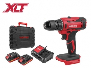 Аккум. дрель-шуруповерт WORTEX BD 1820-1 Li в чем. ALL1 XLT 18 В, 30 Н*м, 2х2 А*ч, БЗП(мет.) 13 мм (шурупы до 8 мм)