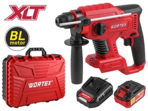 Аккум. перфоратор WORTEX CRH 1820-2 в чем. ALL1 XLT SET БЕСЩЕТ., 18 В, 2.2 Дж, 20 мм, 1х4 А*ч (вес 1,7 кг, 4 режима)