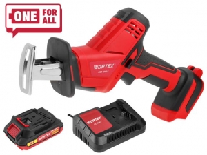 Аккум. сабельная пила WORTEX CSR 1018 E в чем. ALL1 XLT SET 18В, 1 акк., 2 Ач, дер. 100 мм (18 В, С АКБ (2.0 А/ч) И З/У, дерево до 100 мм, металл до 6