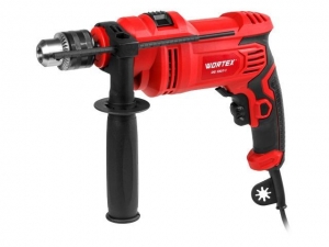 Дрель ударная WORTEX DS 1307-1 в кор. 800 Вт, 1 скор, 25 мм в дер., ключевой патрон 13 мм. (Обороты 0-2700 об/мин,  частота ударов 43 200 уд/мин,)