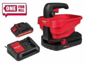 Аккум. разбрасыватель WORTEX CSP 1805 в кор. ALL1 XLT SET в кор. 18 В, 1 АКБ 2 А.ч. + з/у шир. 5м