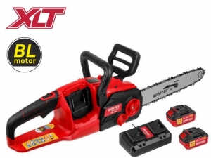 Аккум. пила цепная WORTEX CEC 3536-1 шина 35 см (14"), 3/8" LP, 1.3 мм  с акб и зу ALL1 XLT SET (БЕСЩЕТ.ДВИГ., с 2-мя 4 Ач акб и двухслотовым зу, 36 В