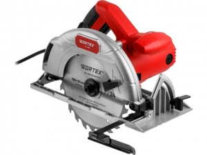 Циркулярная пила WORTEX CS 1865 в кор. 1400 Вт, 185 мм, пропил до 65 мм, алюм. подошва (1400 Вт, 185х20 мм 24Т, пропил до 65 мм, алюминиевая подошва)