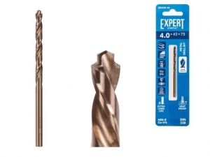 Сверло по металлу ц/х 4.0х43х75 мм HSS-Co EXPERT STARTUL (кобальт 5%)