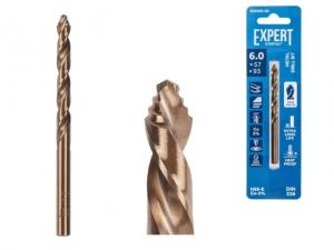 Сверло по металлу ц/х 6.0х57х93 мм HSS-Co EXPERT STARTUL (кобальт 5%)