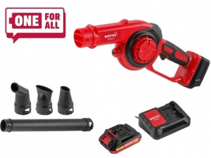 Аккум. воздуходувка WORTEX LX BB 1518-1 D ALL1 XLT SET 18В, 210 м.куб/ч, 129 км/ч