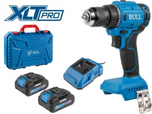 Аккум. дрель-шуруповерт BULL SR 1803 в чем. XLTpro БЕСЩЕТ., 2x2 А*ч, 18 В, 45 Н*м, БЗП 10 мм (шурупы до 10 мм)