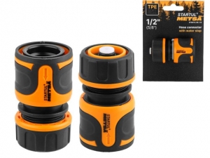 Муфта быстросъемная 1/2"(5/8") с автостоп. STARTUL METSA (ST6013-06-1/2) (soft touch, двухкомпонентная)