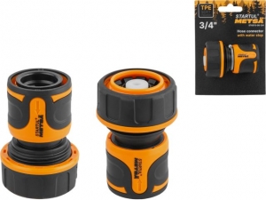 Муфта быстросъемная 3/4" с автостоп. STARTUL METSA (ST6013-08-3/4) (soft touch, двухкомпонентная)