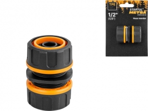 Муфта соед. для шлангов 1/2"(5/8") STARTUL METSA (ST6013-09-1/2) (ремонтная соединительная, soft touch, двухкомпонентная)