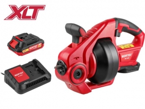 Аккум. прочистная машина WORTEX CDC 1855 в кор. ALL1 XLT SET 0-550 об/мин, трос 7,6 м. (С АКБ (2 Ач) и З/У в комплекте)