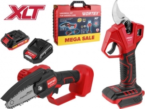 Набор аккум. инструмента WORTEX мини-пила + секатор в чем. ALL1 XLT SET СКИДКА -28% (Аккум. мини-пила WORTEX LX CEC 2518-1 + Аккум. секатор WORTEX CBS