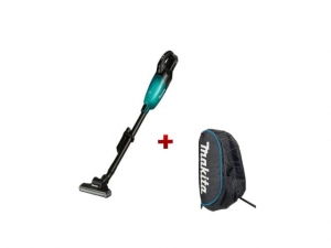 Аккум. пылесос MAKITA CL 001 GZ04 в кор. + Акция Рюкзак PGH-190100 (40.0 В, БЕЗ АККУМУЛЯТОРА, 0.73 л, самоочистка: нет)