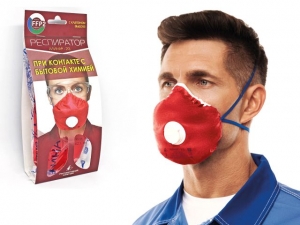 Респиратор РК Алина-213 складн. с клап. FFP2 (до 12 ПДК) (индивид. уп.) (при контакте с бытовой химией, защита от основных газов, FFP2 NR D)