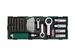 Набор-сет для ремонта резьбы 22предм. TOPTUL