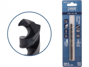 Сверло по металлу ц/х 5.0х52х86 мм HSS-Co Black EXPERT STARTUL (кобальт 5%)