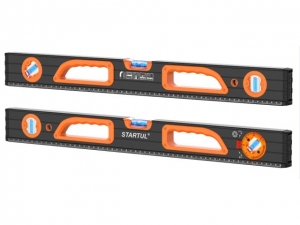 Уровень 1000мм магнитный STARTUL PROFI (ST2560-100M) (Фрезерованная поверность, усиленные магнитные свойства, 1 поворотный глазок, линейка на корпусе)