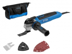 Многофункциональный инструмент (реноватор) BULL SM 3030 QE в кор. + набор оснастки (3°, конст. электр., рег. об., 11 000-20 000 об/мин, OIS/OQIS, сумк